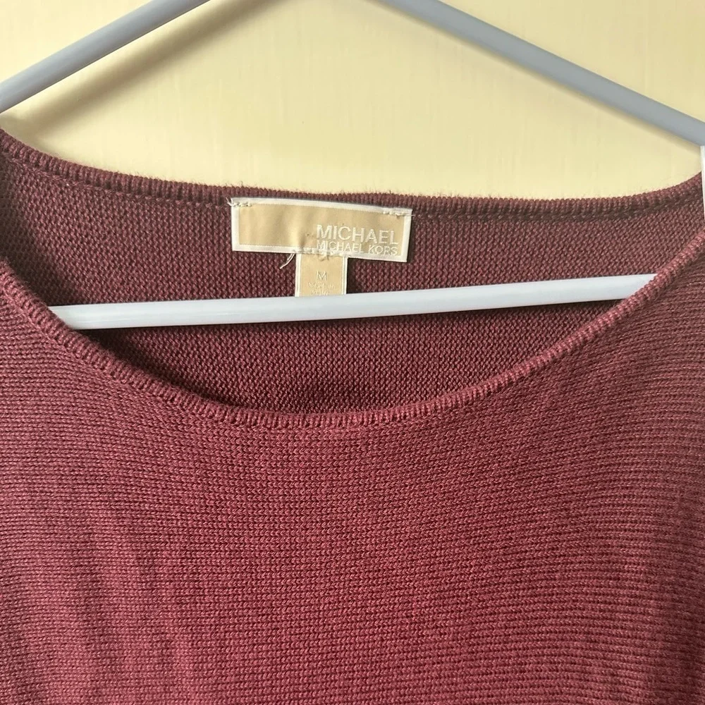 Michael Kors Deep Red Knit Top